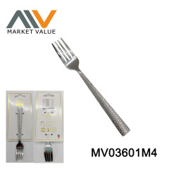 4PCS SS Tableware Set With Stone Pattern Handle