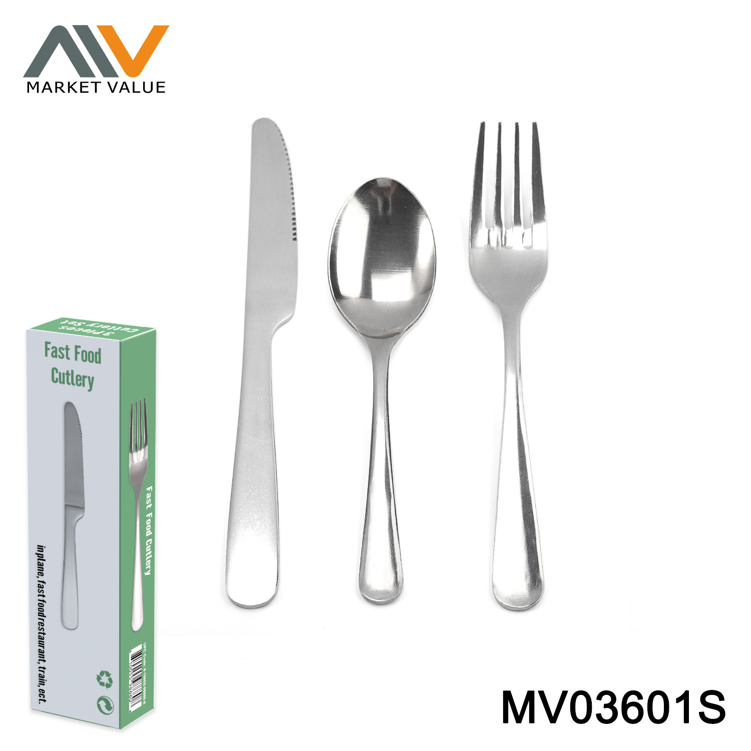 3 Pieces Cutlery Set 430ss in Box