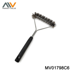 11.5" BBQ BRUSH W/RUBBER HANDLE