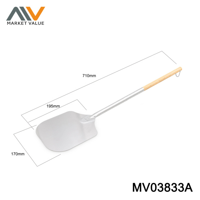 Aluminum Pizza Sever Wooden Handle Style 2