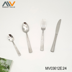 4PCS SS CUTLERY SET KNIFE SPOON FORK TEA SPOON