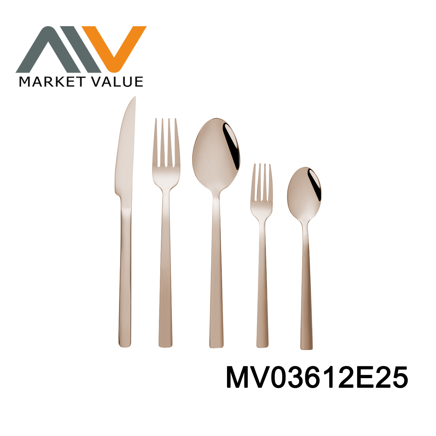 5Pc Cutlery Set Knife Fork Spoon Tea spoon Cake fork