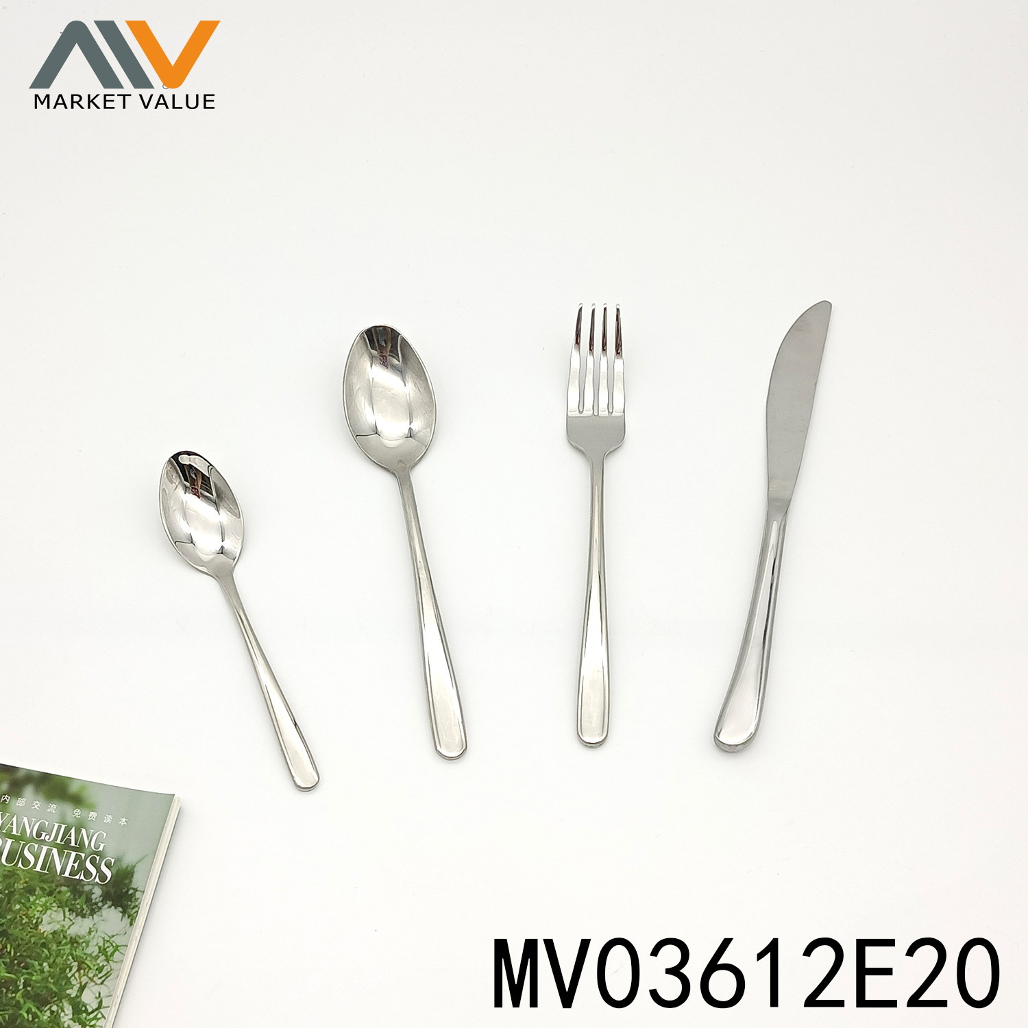 4PCS SS CUTLERY SET KNIFE SPOON FORK TEASPOON Style 2