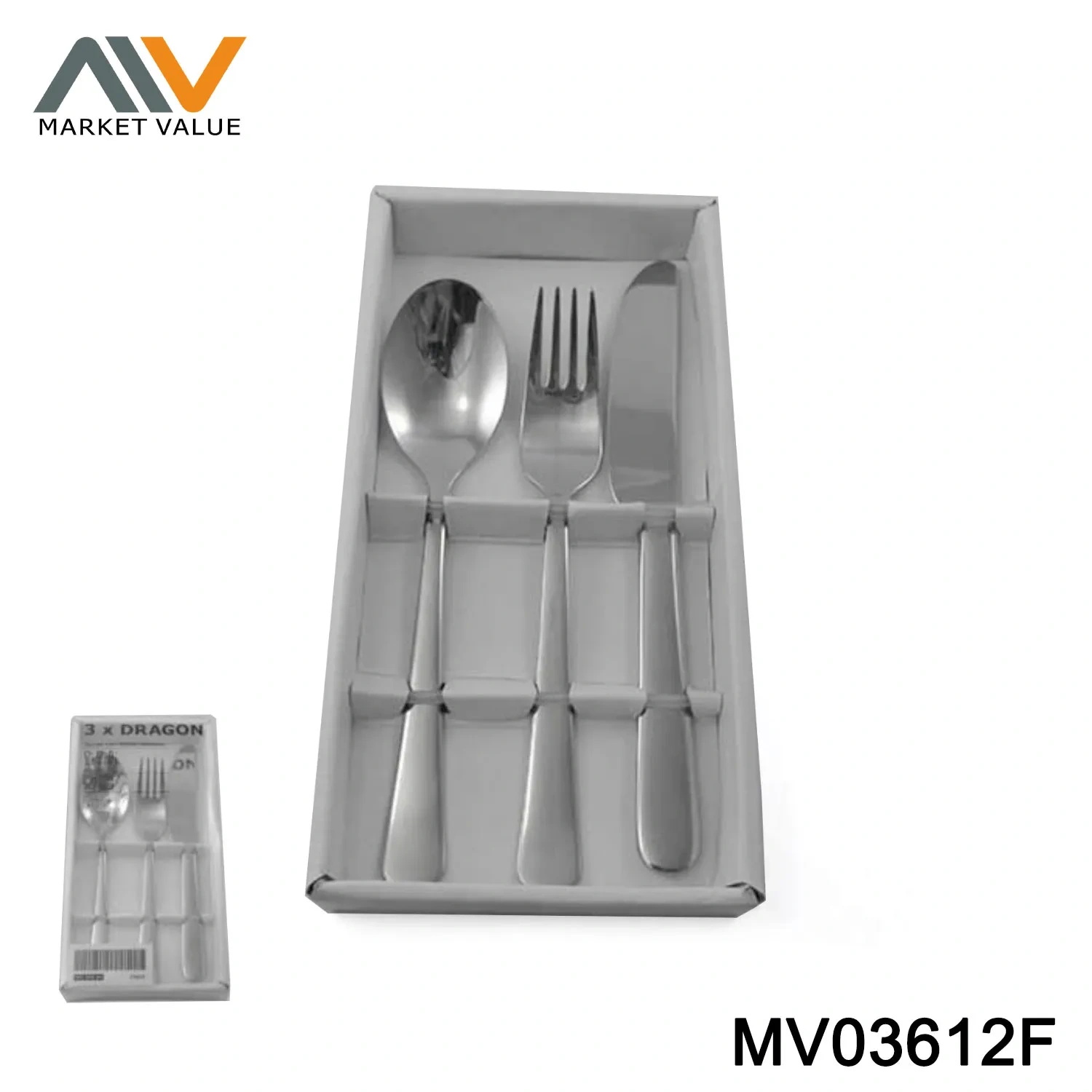 SS 3PCS KNIFE FORK and SPOON SET
