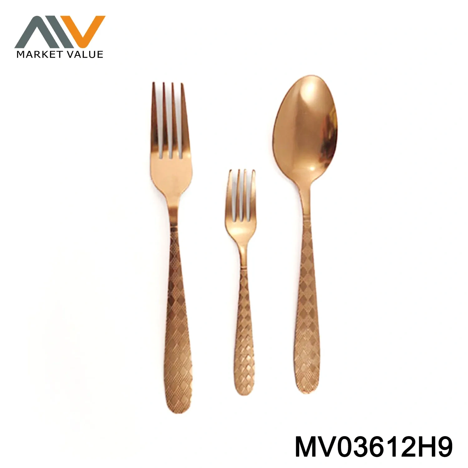 ROSE GOLD PLATED STAINLESS STEEL TABLEWARE style 3