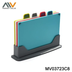 4PCS PLASTIC CUTTING BOARD with Stand