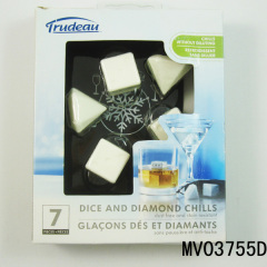 6PCS DICE and DIAMOND ICE CUBE in PVC BOX