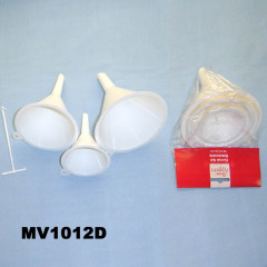 FUNNEL SET PLASTIC 3PC WHITE TAG CARD