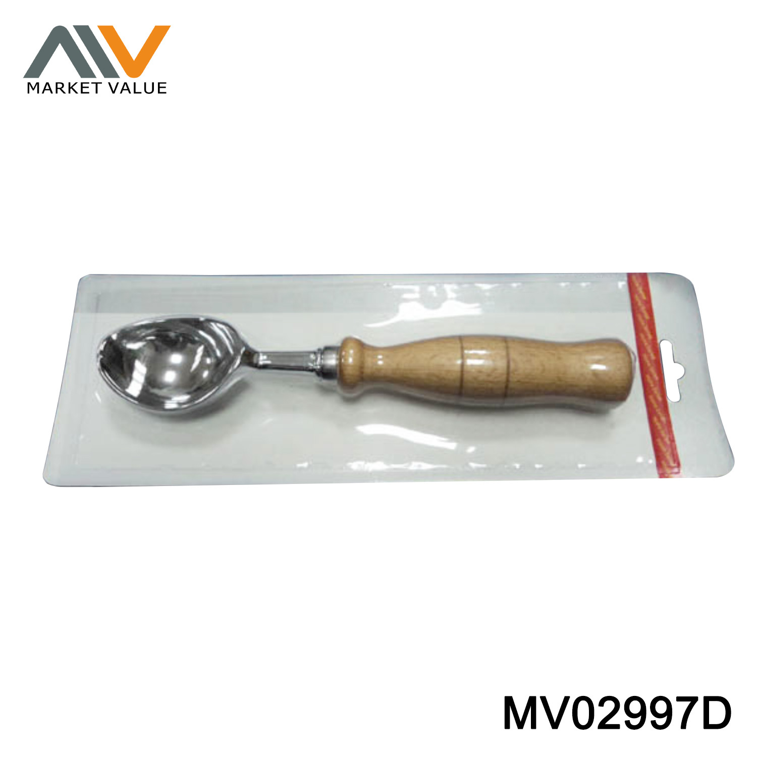 WOODEN ICE CREAM SPOON ZINC with ALLOY POLISH MIRROR