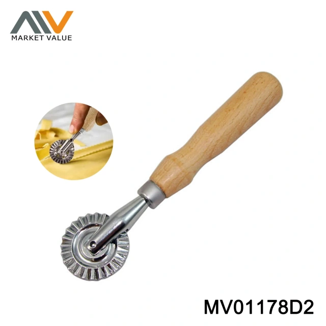 PIZZA CUTTER ZINC and ALLOY WOODEN Handle style 2