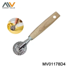 PIZZA CUTTER ZINC and ALLOY WOODEN Handle TC