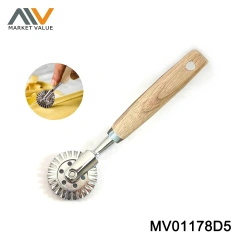 PIZZA CUTTER ZINC and ALLOY WOODEN Handle TC style 2