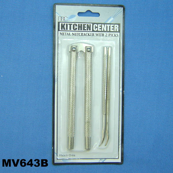 METAL NUTCRACKER with 2 PICKS 7.5inHx 3.5inWx 5in D