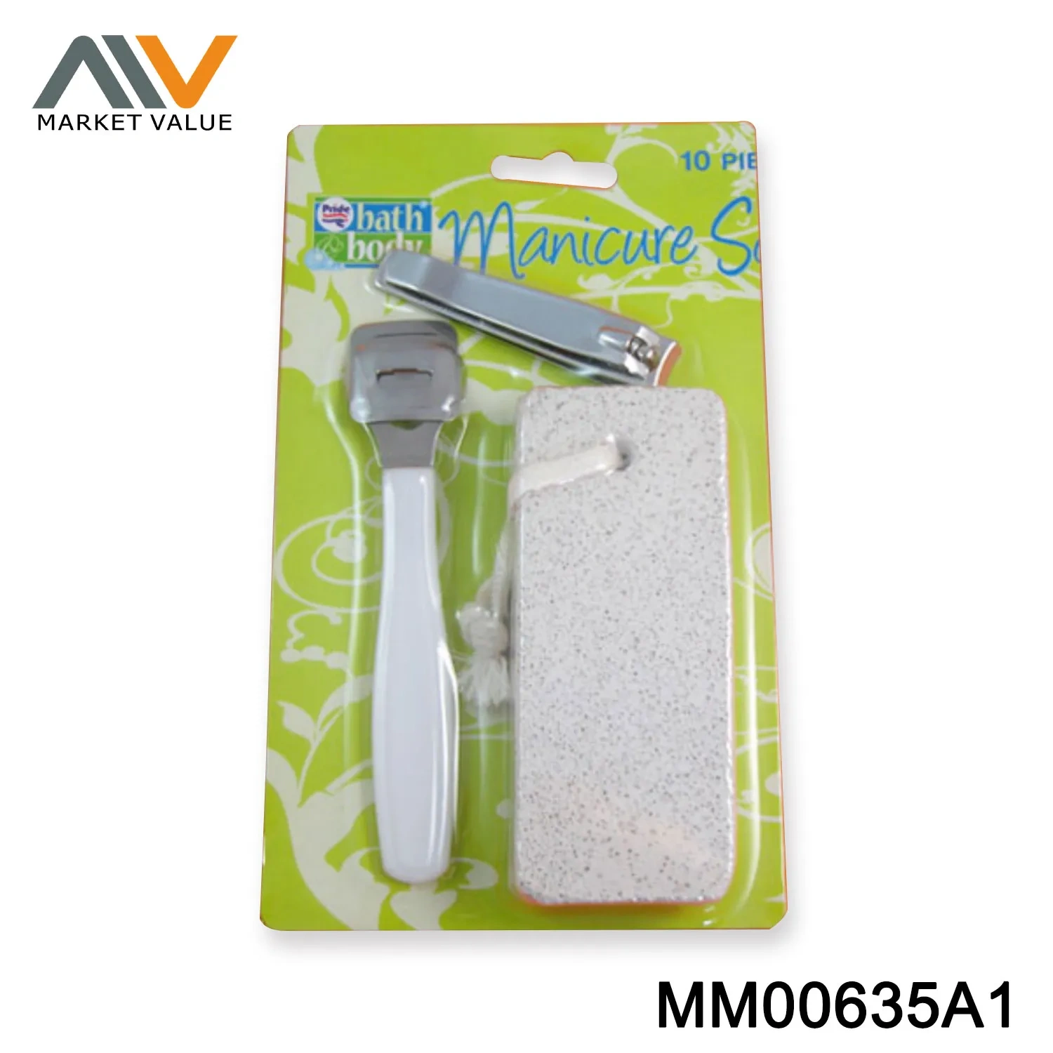 3PCS MANICURE SET FOOT FILE NAIL CLIPPERS beard shave
