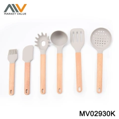 6PCS Brown Silicone Cookware Set