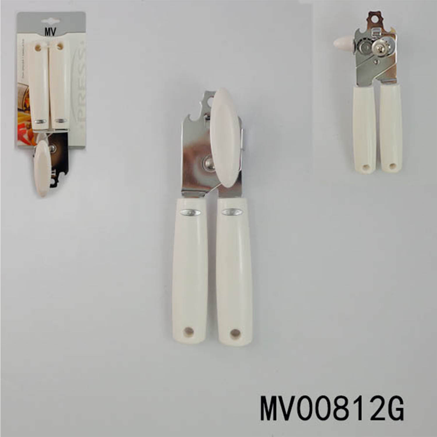 CAN OPENER with ABS with PLASTIC CHROME LOGO with Handle TC