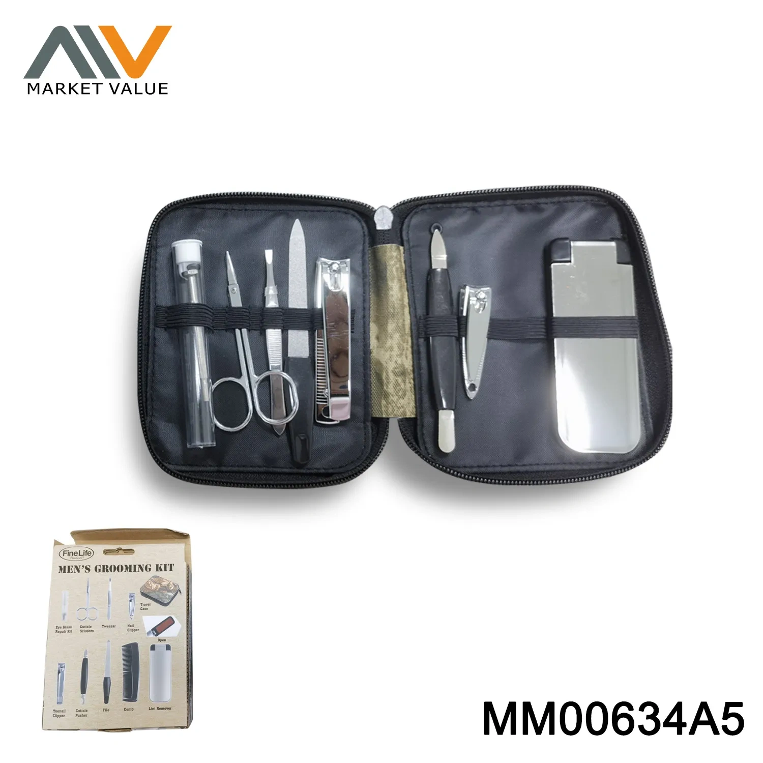 8Pcs Manicure Set In Leather Case