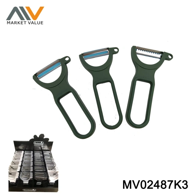 SET OF 3PCS PEELER PLASTIC HANDLE