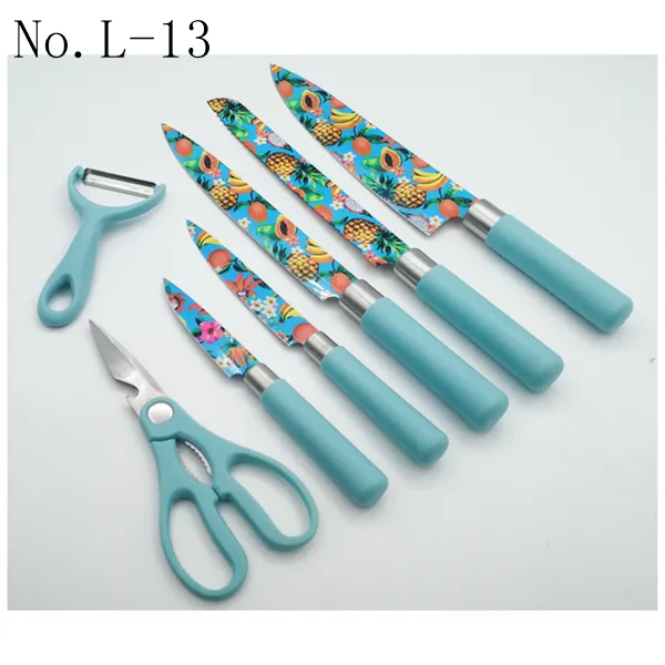 7Piece kitchen knife set in color box
