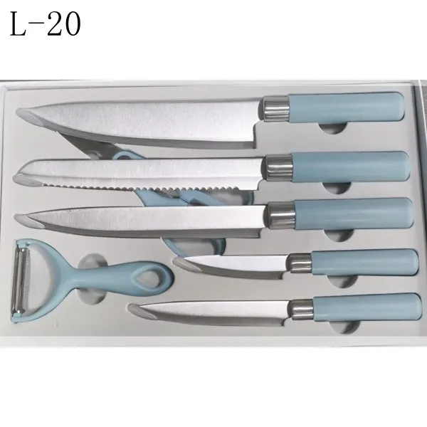 7Piece kitchen knife set in color box style 10