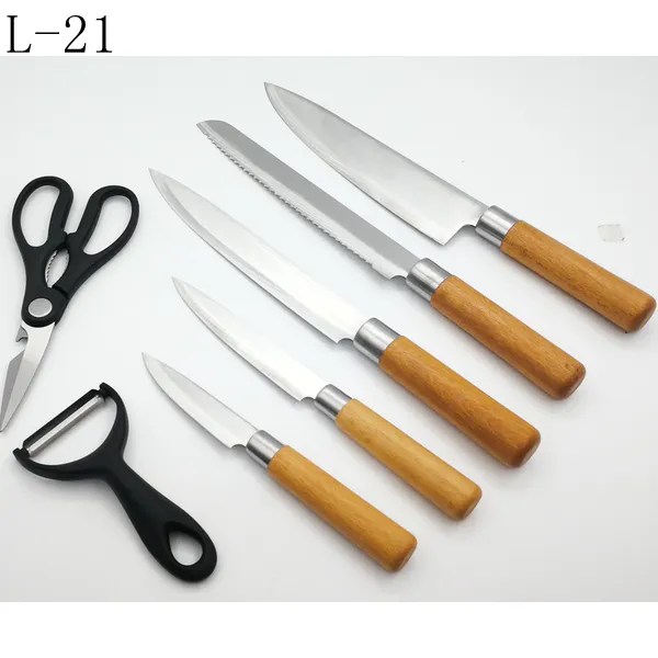 7Piece kitchen knife set in color box style 11