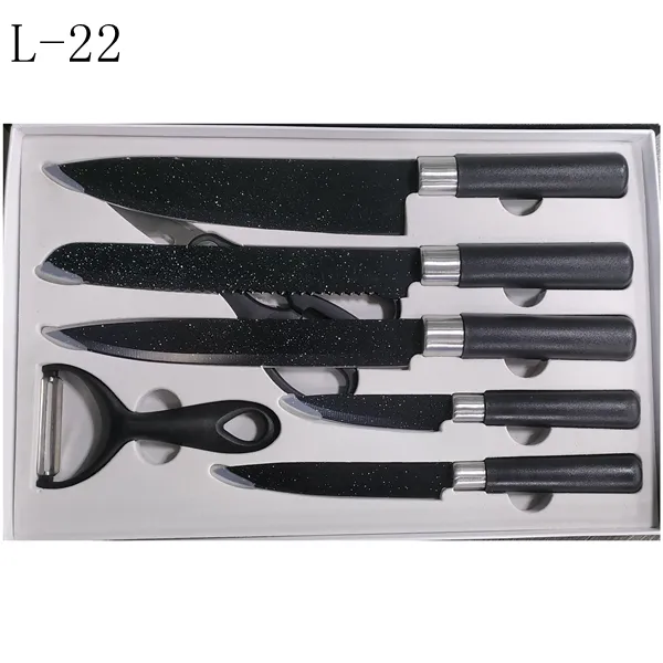 7Piece kitchen knife set in color box style 12