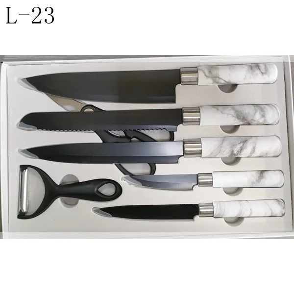 7Piece kitchen knife set in color box style 13