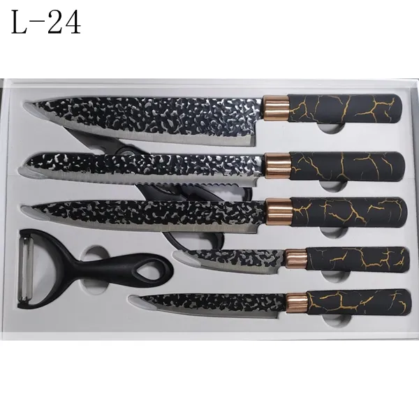 7Piece kitchen knife set in color box style 14