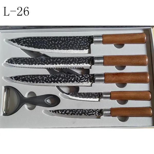 7Piece kitchen knife set in color box style 16