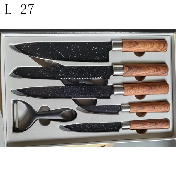 7Piece kitchen knife set in color box style 17