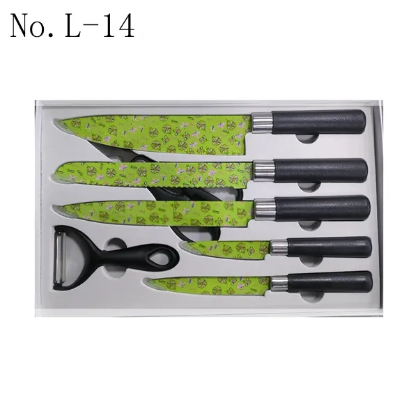 7Piece kitchen knife set in color box style 2