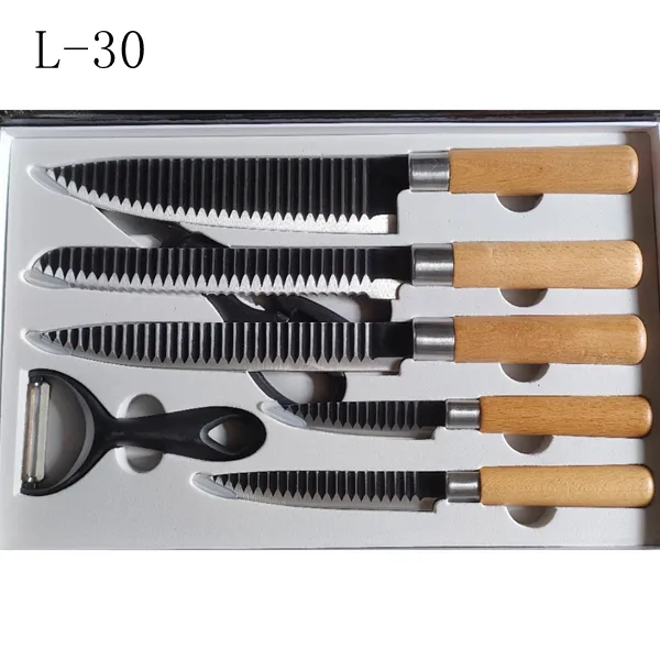 7Piece kitchen knife set in color box style 20