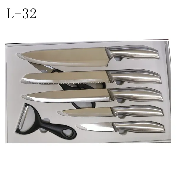 7Piece kitchen knife set in color box style 22