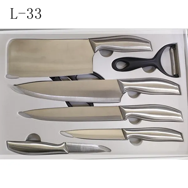 7Piece kitchen knife set in color box style 23