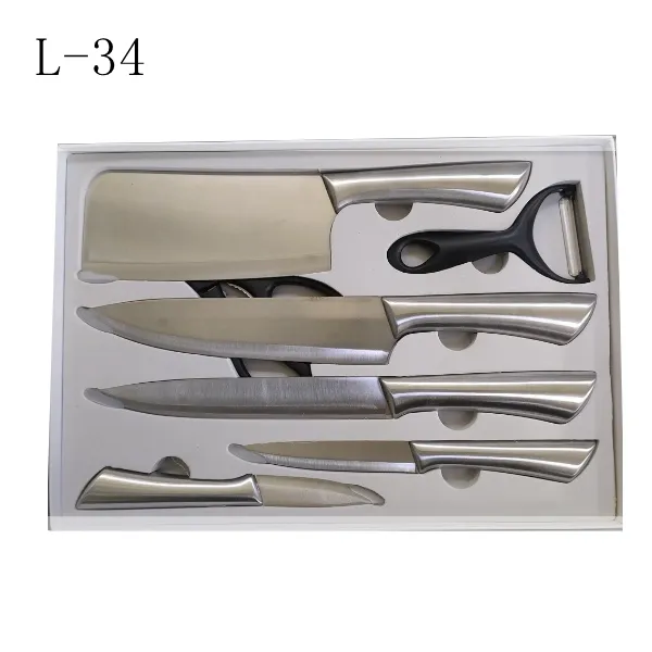 7Piece kitchen knife set in color box style 24