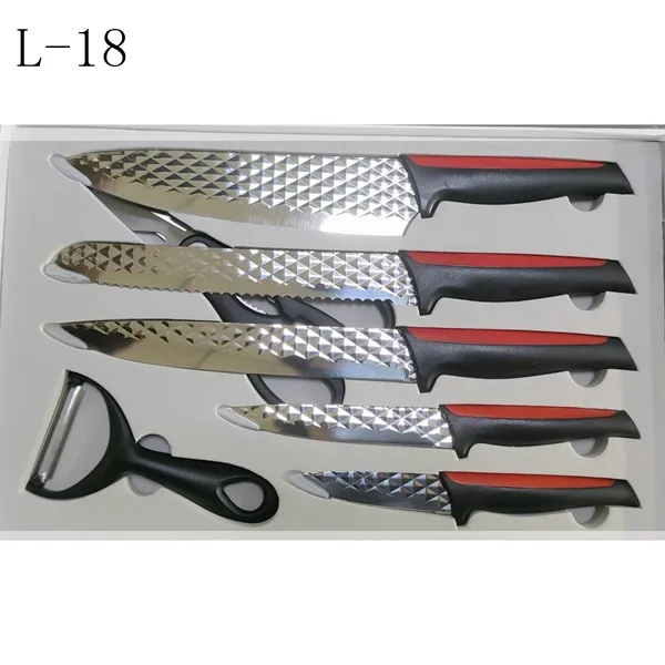 7Piece kitchen knife set in color box style 8