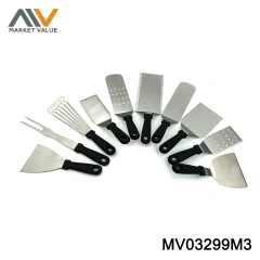 10PC SS Frying Shovel With plastic Handle