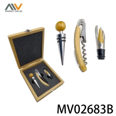 4pcs Wine Set with Wooden Box