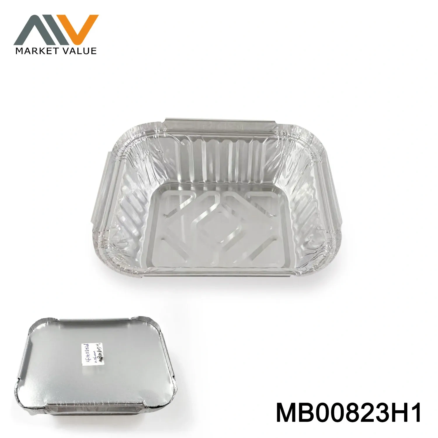 6PK Aluminum BBQ Pan Round Square in Polybag