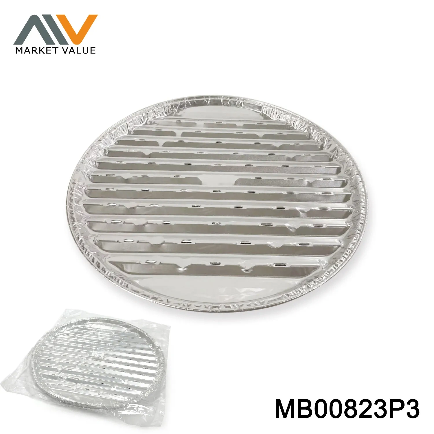 6PK Aluminum BBQ Pan Round Square in Polybag