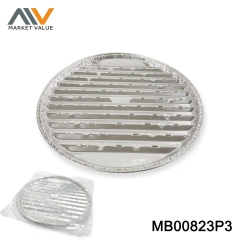 6PK Aluminum BBQ Pan Round Square in Polybag