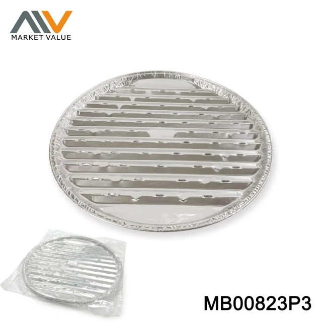 6PK Aluminum BBQ Pan Round Square in Polybag