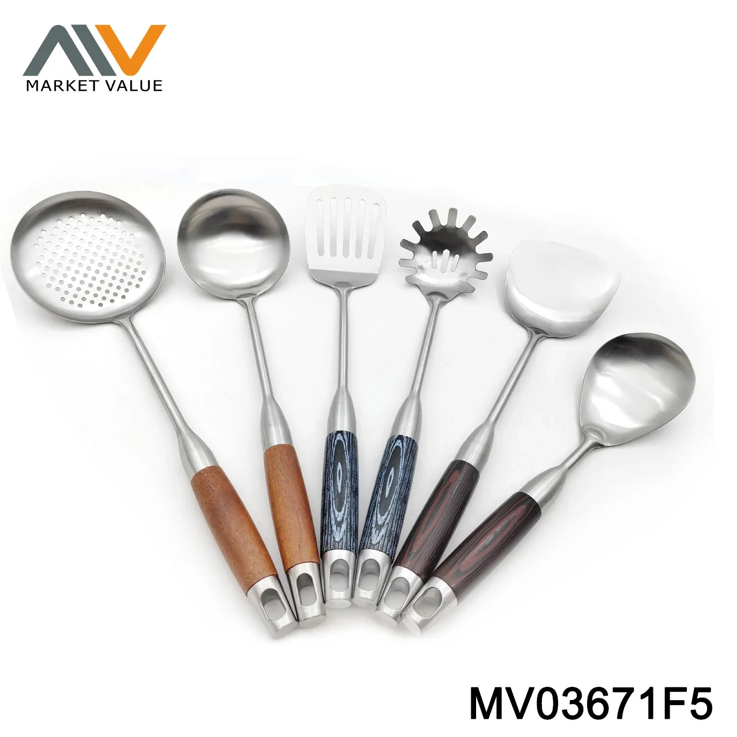 3PCS RAINBOW TITANIUM COATED SS KITCHEN TOOLS