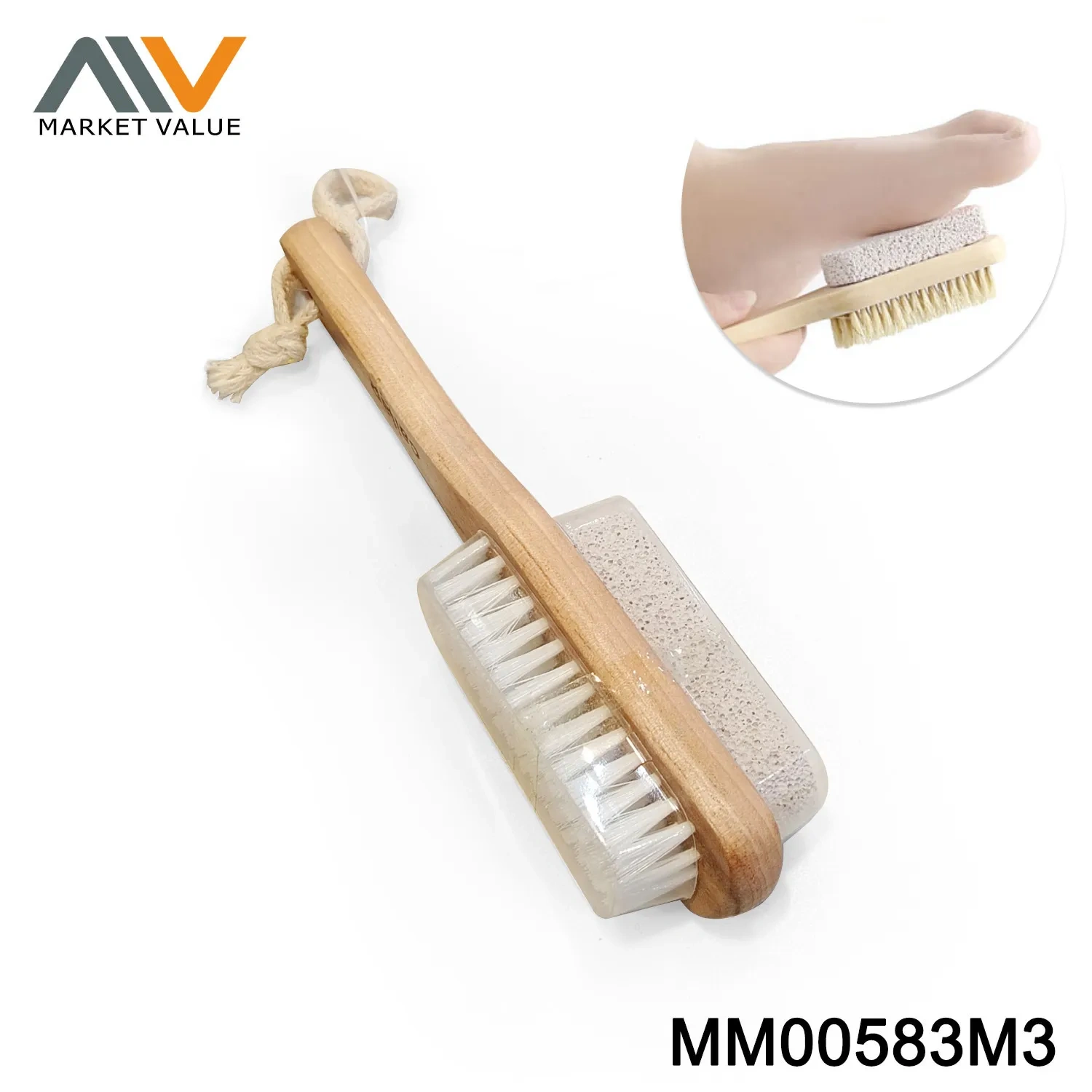 Foot Skin File With Wooden Plastic Handle