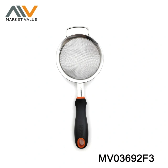 12/14/16/18/20CM SS Strainer With PP TPR Handle