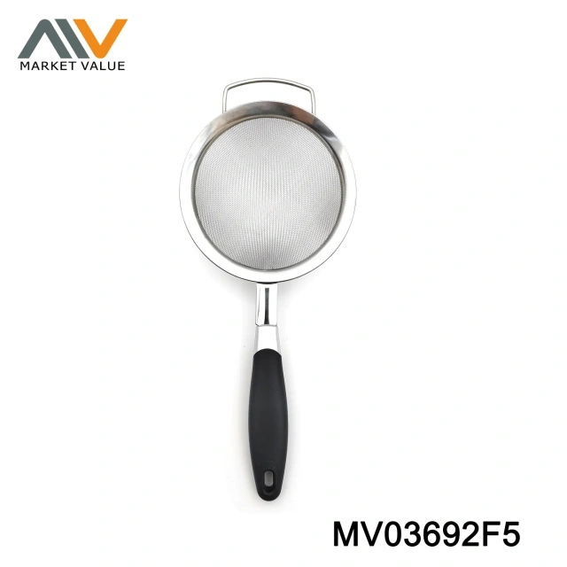 12/14/16/18/20CM SS Strainer With PP TPR Handle