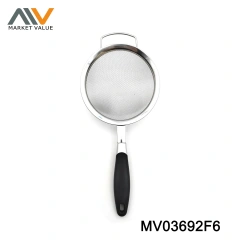 12/14/16/18/20CM SS Strainer With PP TPR Handle