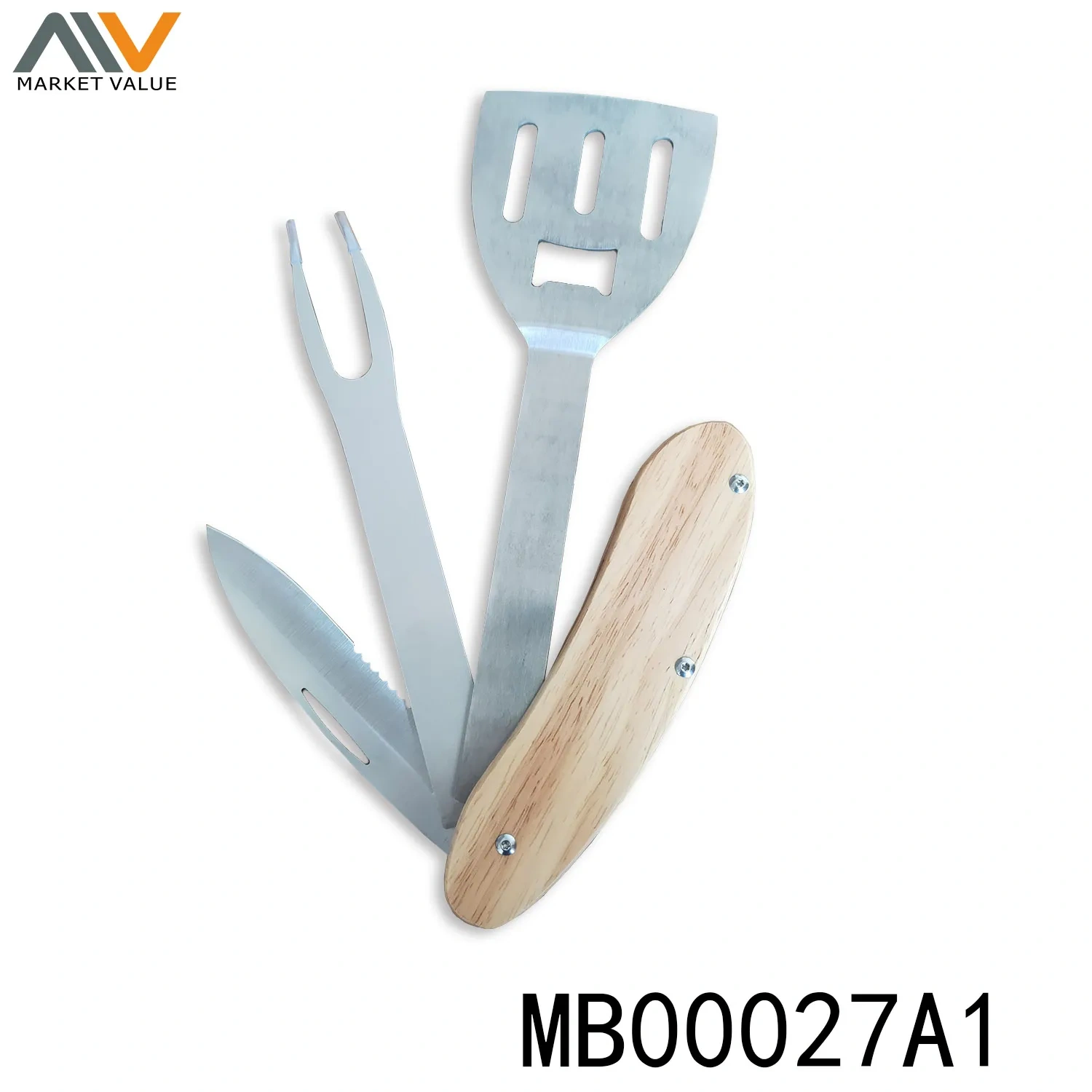 6 Function BBQ Tools Aluminum Handle IN Gift Box