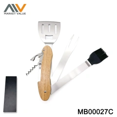 6 Function BBQ Tools Aluminum Handle IN Gift Box