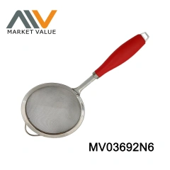 14/16cm SS STRAINER with TPR Handle TC style 3